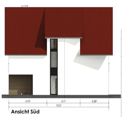 Ansicht Süd (projektiert)