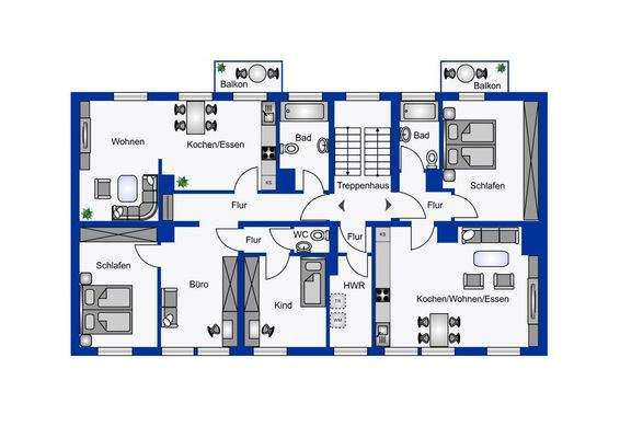 Grundriss 2. u. 3.OG