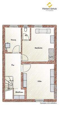 Grundrisszeichnung Keller
