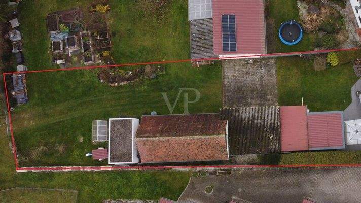 Gartenansicht Drohne