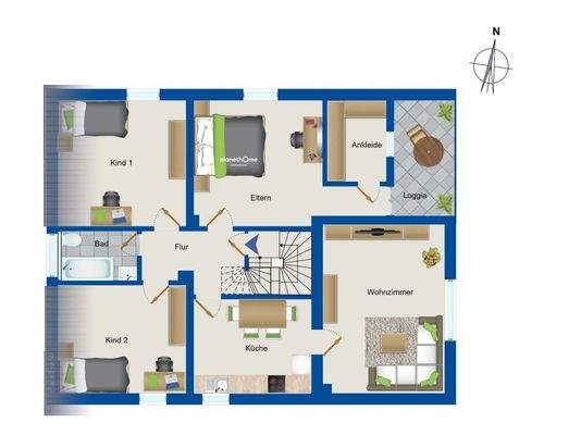 Grundriss Obergeschoss