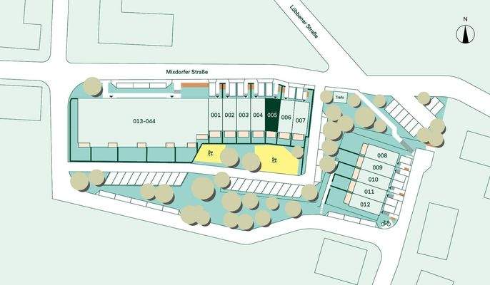 Lage des Reihenhauses im Quartier