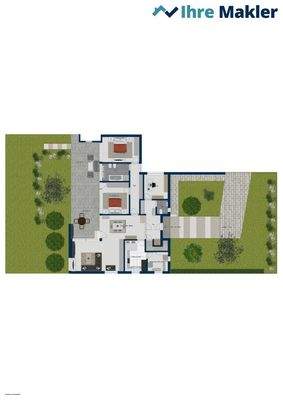 Grundriss mit Außenbereich