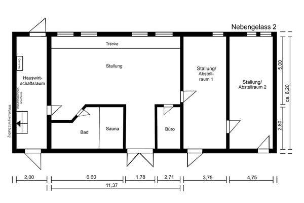 Grundriss Nebengelass 2