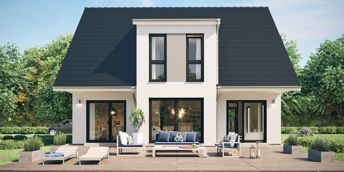 Hausidee_Scanhaus_SH150_FS_Gartenansicht