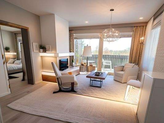 Kaminraum (zugleich Diele) Homestaging