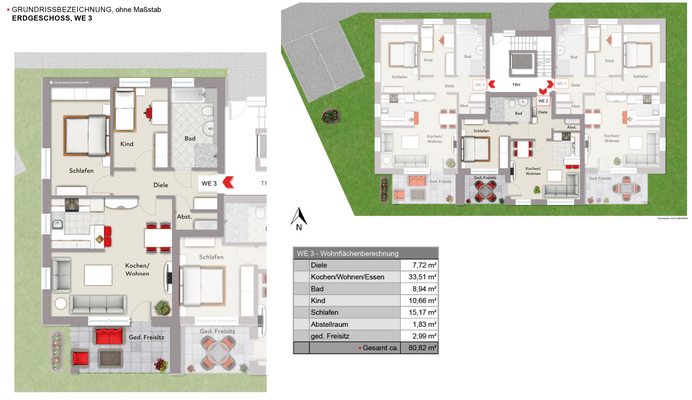 Grundriss WE 3