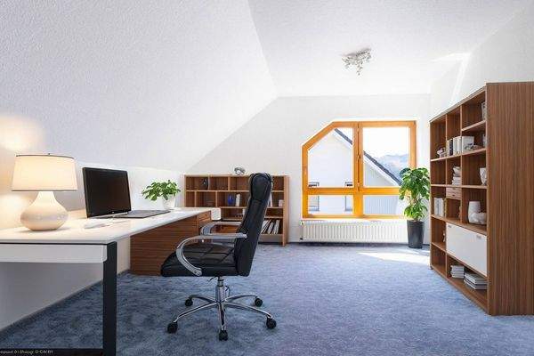 Kinderzimmer / Büro mit Einrichtungsbeispiel (KI)