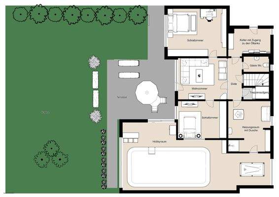 Grundriss Gartengeschoss