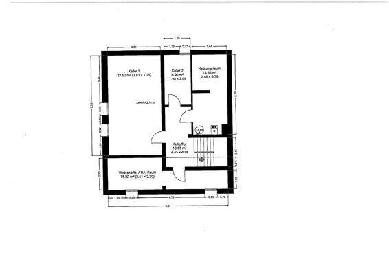 Kellergeschoss Grundriss