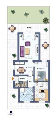 Grundriss EG - nicht maßstabsgetreu