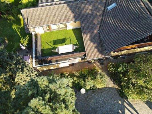 Frontansicht des Doppelhauses