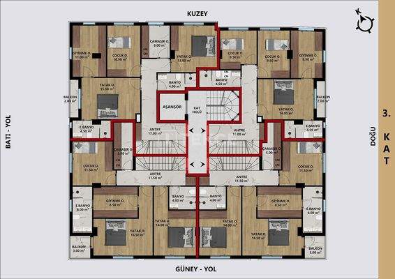 Apartments for Sale in Konyaaltı Arapsuyu in a Complex with Parking
