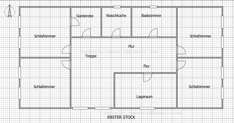 Erster Stock Grundriß