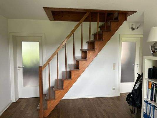 Treppe zum Dachgeschoss