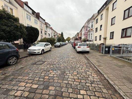 ruhige Straße mitten im Bremer Viertel