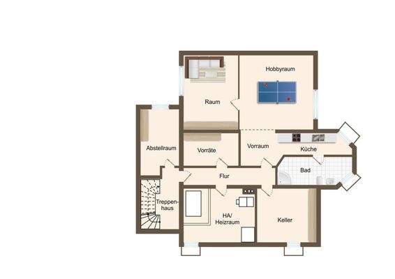 Grundriss des Kellergeschoss