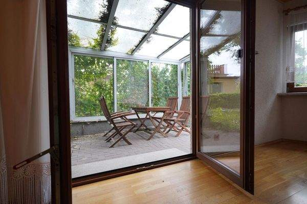 Blick vom Wohnbereich