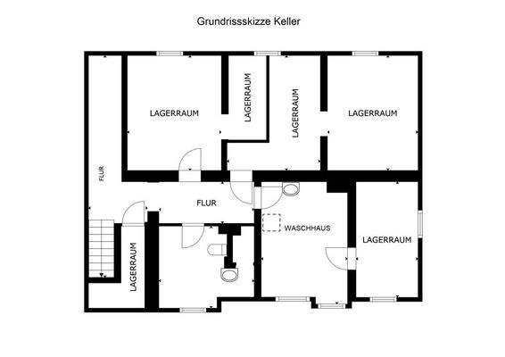 Grundrissskizze Keller unbemaßt