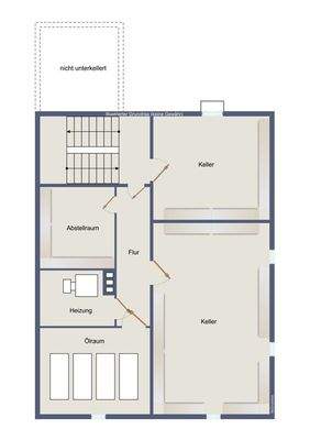 Kellergeschoss (kein Maßstab)