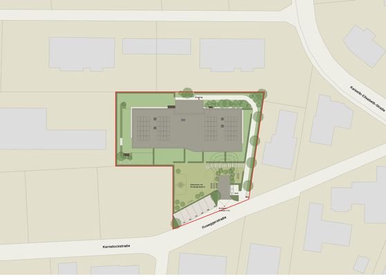 Lageplan Wohnanlage Roseggerstraße, Hohenems