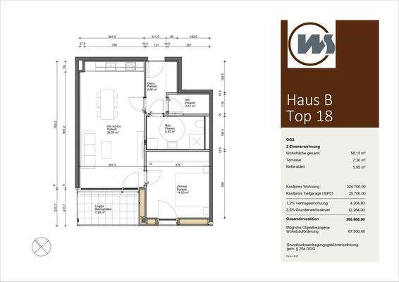 Grundrissplan B-W 18