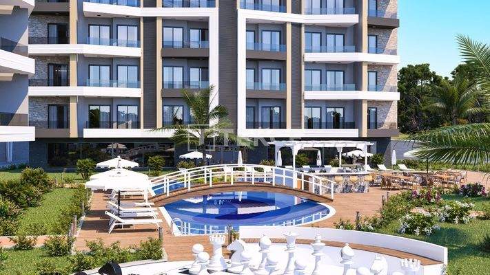 Elegant Design Sea View Apartments in Alanya Avsallar