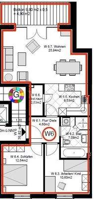 Einbauküche in L-Form realisiert mit durchgehendem Dielenboden