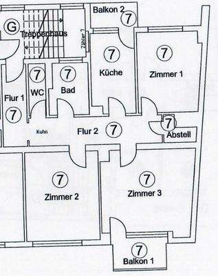 Grundriss der Wohnung