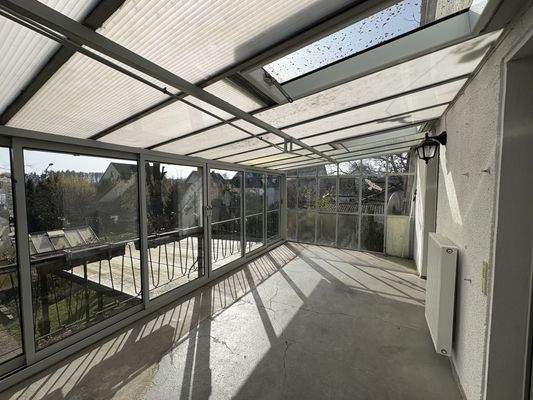 Überdachte Dachterasse