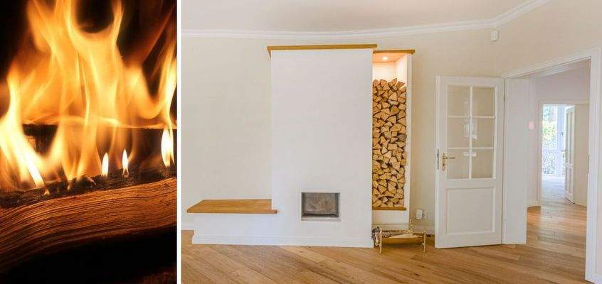 Wohnbereich mit Kamin