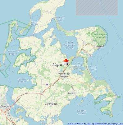 Lage auf der Insel Rügen