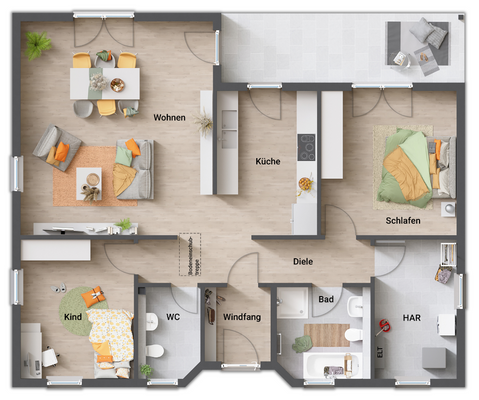 Winkelbungalow 108