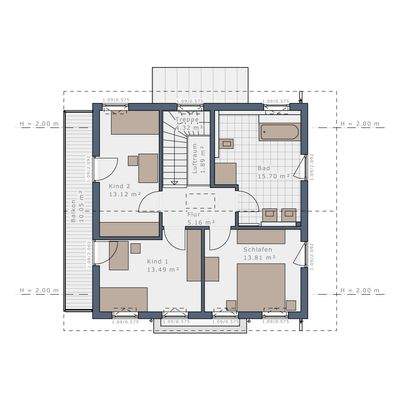 Grundriss Obergeschoss