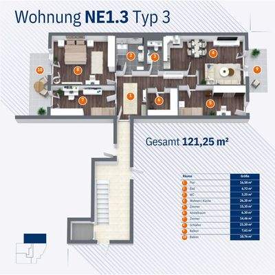 Wohnung NE1.3 Typ 3