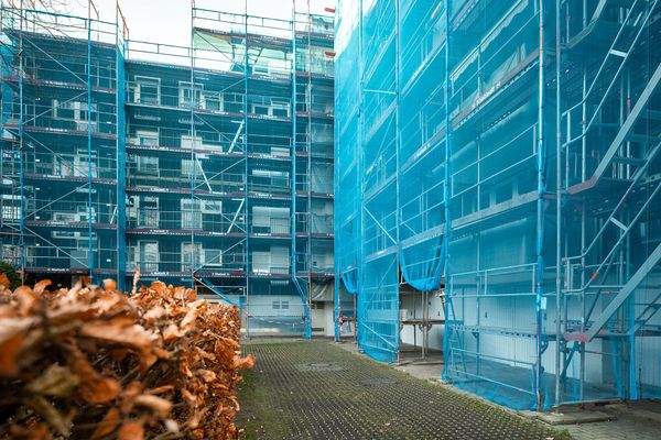 Ansicht aktuelle Fassadensanierung