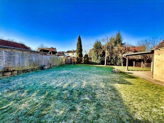 Blick vom Hais aus in Richtung Garten