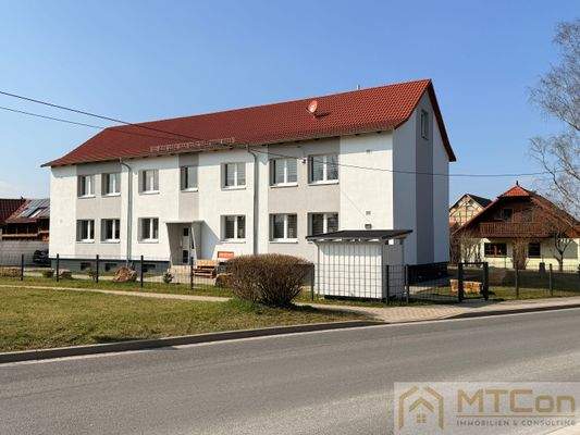 seitliche Frontansicht mit Eingang