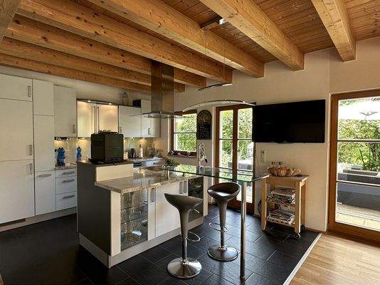 Die offen gestaltete Küche 