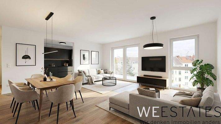 Wohn-und Esszimmer - Möblierungsbeispiel 