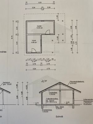 Grundrisszeichnung Nebengebäude 
