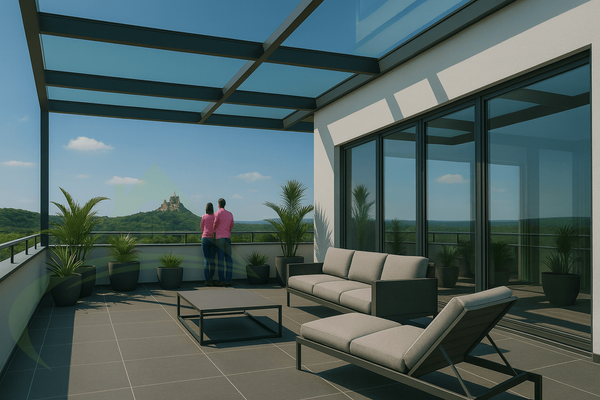 Ein atemberaubender Direktblick auf den Drachenfels – genießen Sie jeden Tag dieses einmalige Panorama inmitten der wunderschönen Rheinlandschaft.