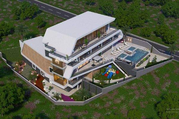 Detached Sea and Castle View House in Alanya Antalya