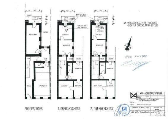 Grundrisse Erd- bis 2 Obergeschoss