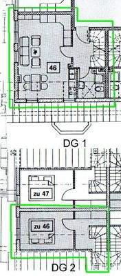 Grundrissskizze Whg. Nr. 46