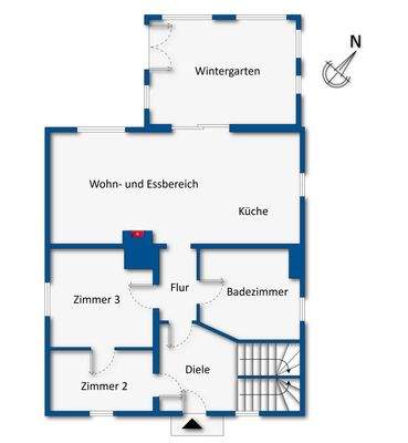 Grundrissskizze Erdgeschoss