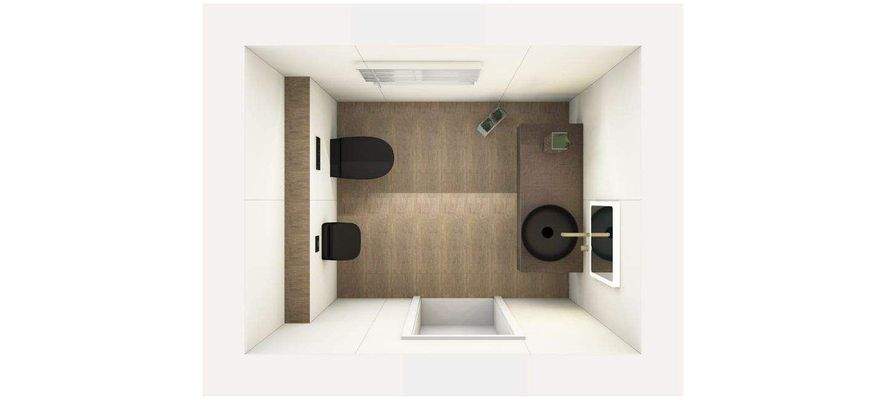 Gästewc im Erdgeschoss - Planung