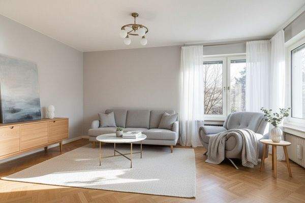 Wohnbereich Ansicht 1 Einrichtungsbeispiel