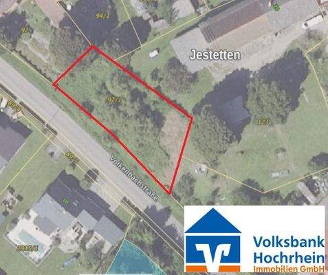 Lageplan Grundstück markiert