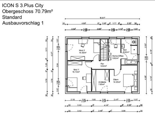 ICON S 3.plus City - Grundriss OG 